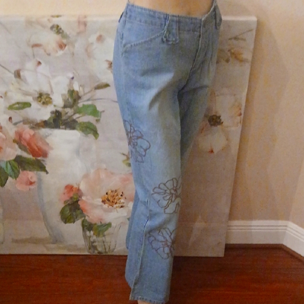 90's Copper Key Floral Jeans